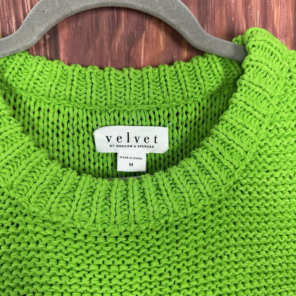 Velvet by Graham & Spencer Sage Cotton Tape Vest Boxy Green Size Medium M - Picture 4 of 6